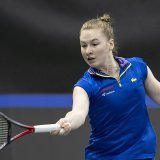 Céline Naef a l'occasion de décrocher un nouveau titre sur le circuit ITF (archives). KEYSTONE/PETER SCHNEIDER